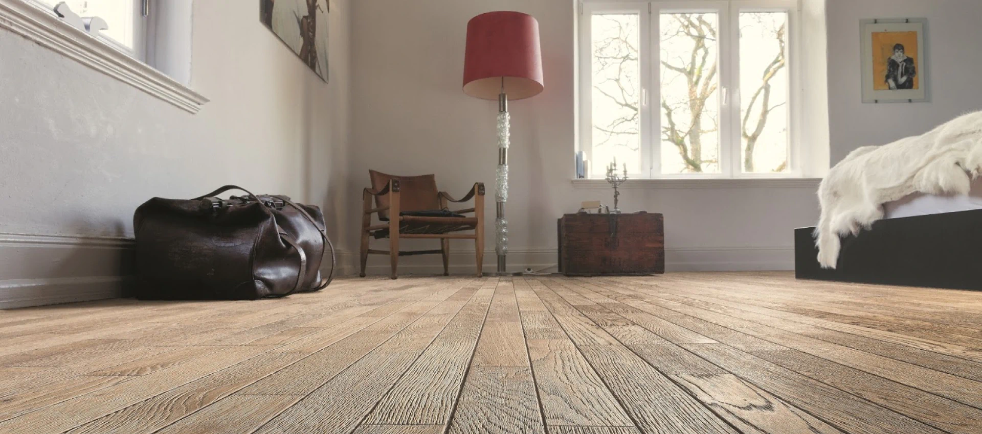 hardwood flooring in a room
